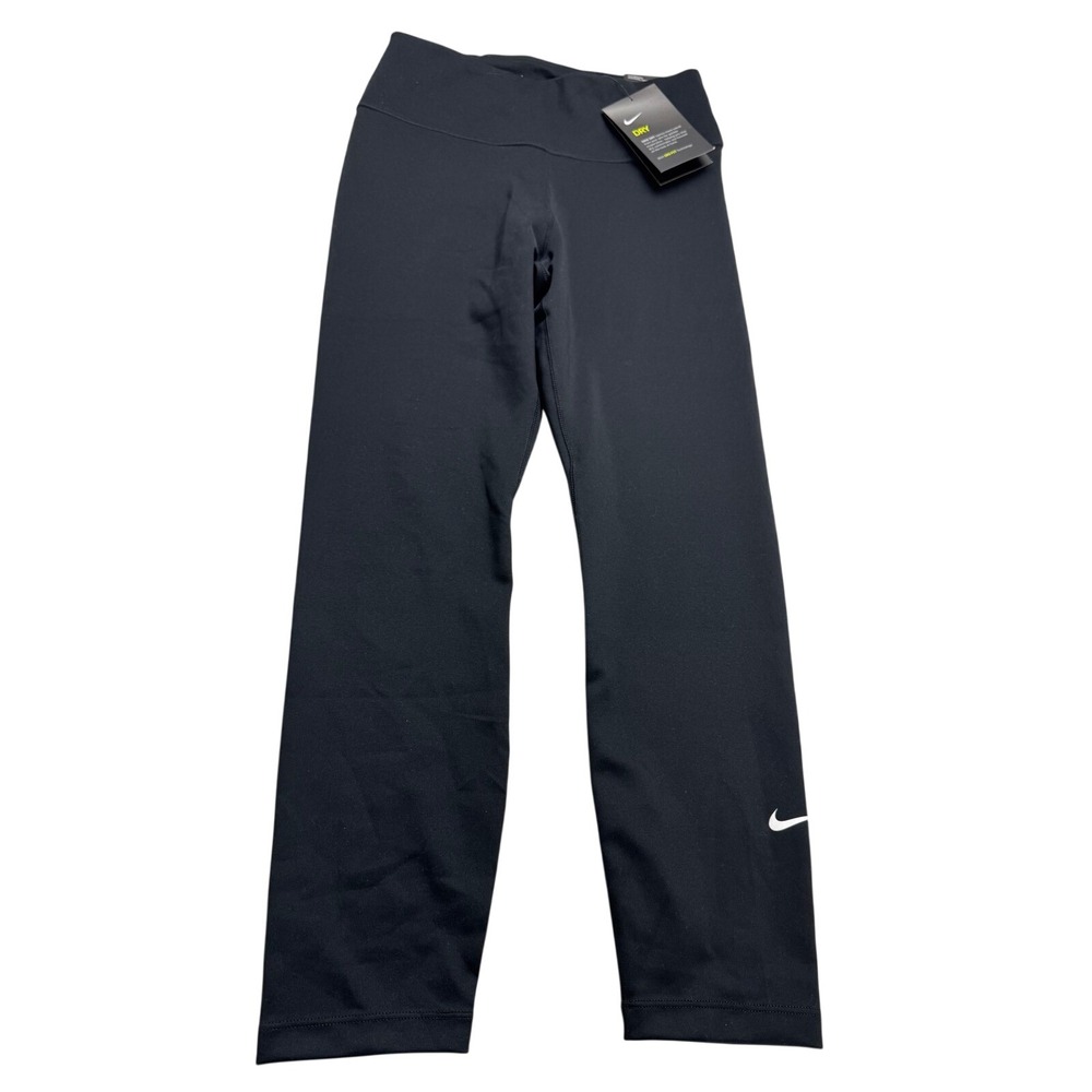 Nike Dri-FIT Womens Black Tight Fit Crop Leggings Training Pants‎ Size S